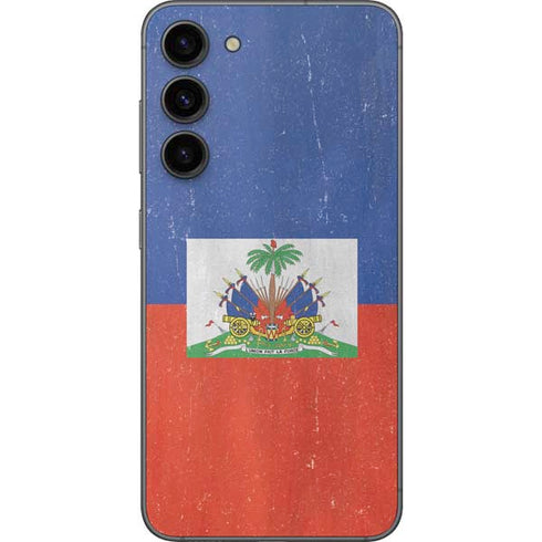 Haiti Flag Distressed Galaxy S23 Plus Skin